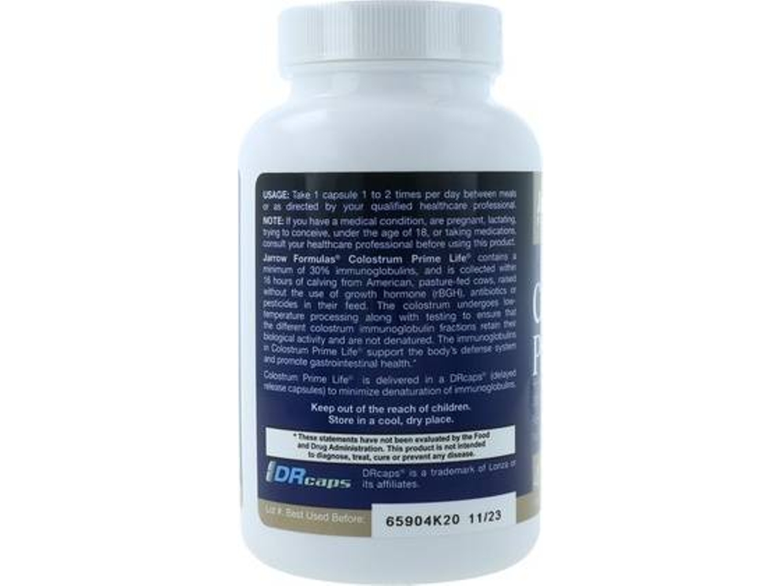 Suplemento Alimentar Jarrow Formulas Colostrum Prime Life 120 Cápsulas Worten Pt