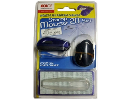 Mini Carimbo 00320 Stamp Mouse 20, 4 Linhas, 14 x 38 mm