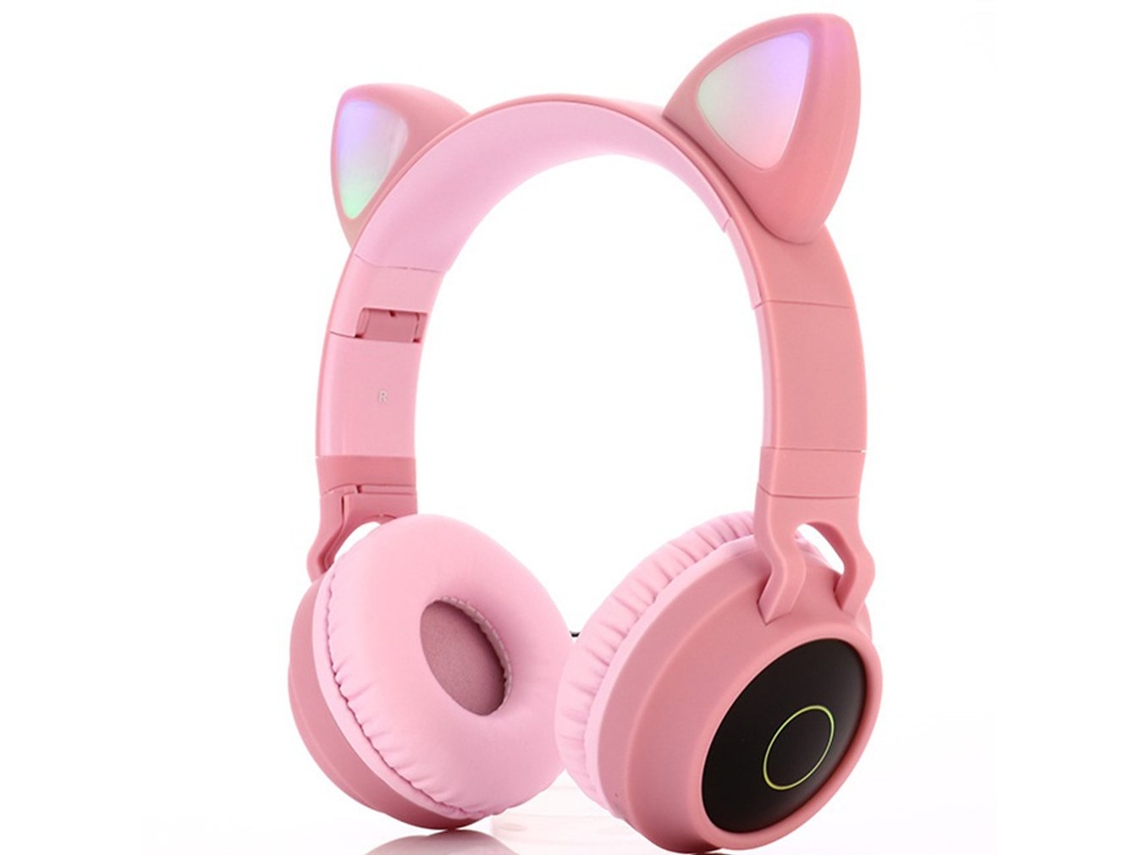 Auscultadores Bluetooth 5.0 Gato Fofo Auscultadores Hifi Menina