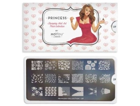 PLACA MOLDES PARA CARIMBOS KONAD PRINCESS COLLECTION