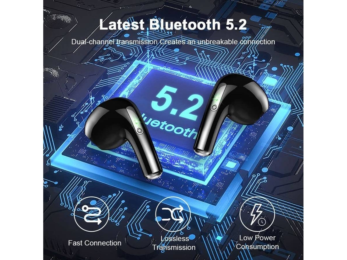 Auriculares Bluetooth True Wireless ENZONS Sem Fio Sem Fio 5.2 com