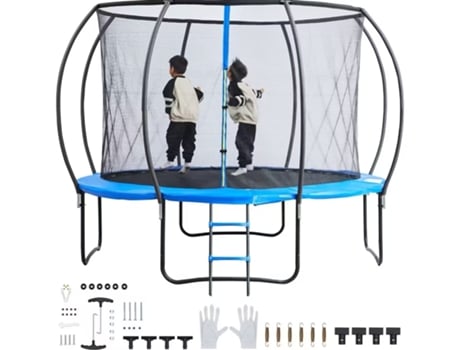 VEVOR 10Ft Trampolim Recreativo Ao Ar Livre para Crianças com Rede de Segurança