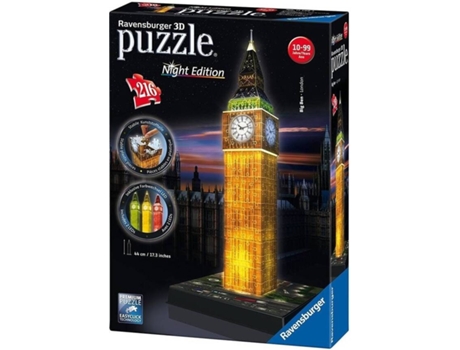 Puzzle 3D Big Ben à Noite - 216 Peças