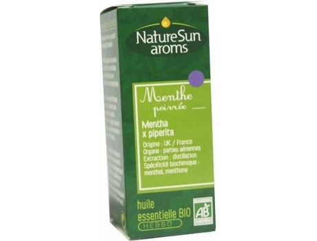 Óleo Essencial NATURESUN'ARÔMS Hortelã-Pimenta Bio (10 ml de óleo essencial (Menta))