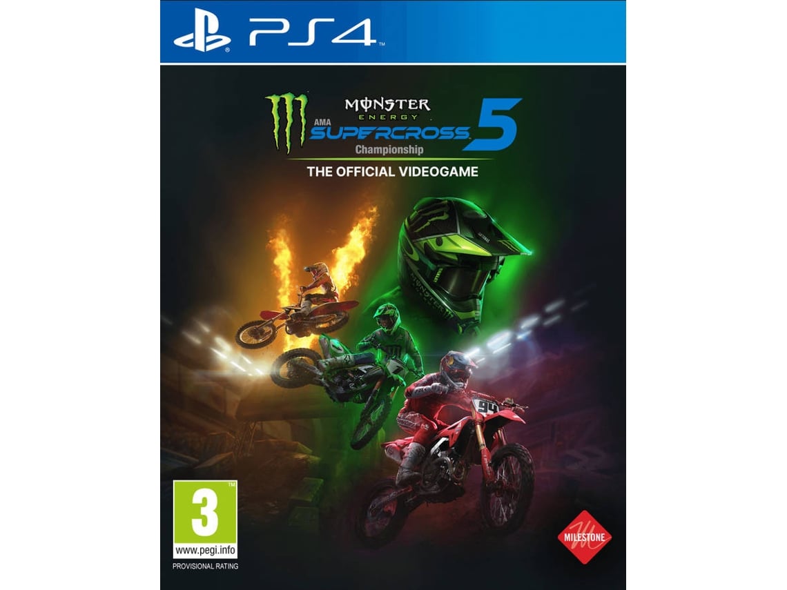 Jogo Monster Energy Supercross PS4 Motocross PS4 - Milestone