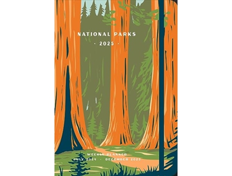 Livro National Parks 2025 Weekly Planner de Editors Of Rock Point (Inglês - Capa Dura)