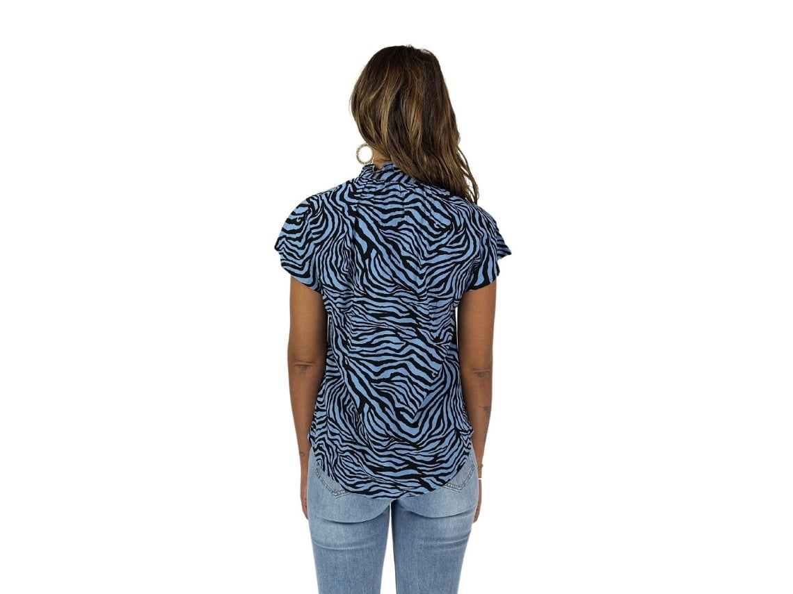 Blusa De Mulher B.YOUNG Folhada Joella Azul (38) | Worten.pt