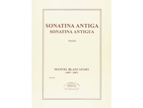 Livro Sonatina Antiga de Blancafort, Manuel, Puche, Sofia (Espanhol)