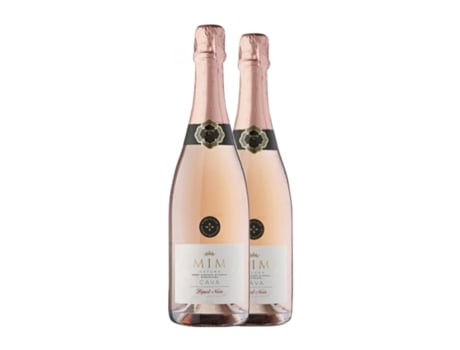 Espumante rosé EL CEP MiM Natura Rosat Pinot Preto Brut Cava Reserva Garrafa Magnum (1.5 L - 2 Unidades)