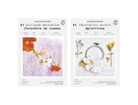 Caixa de Papel Faça Você Mesmo Casamento Decorações Florais Guirlanda e Círculo Les French Kits