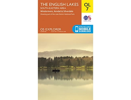 Livro English Lakes SouthEastern Area de Ordnance Survey (Inglês)