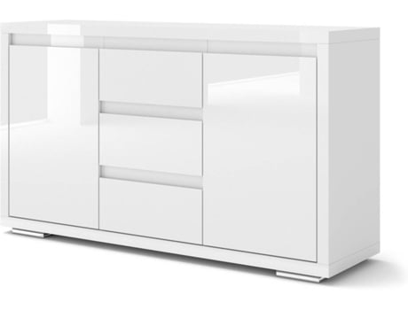 Aparador  Nordic Bianco II (133x76x40 cm - MDF - Branco)