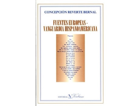 Livro Fuentes Europeas-Vanguardia Hispanoamericana de Concepción Reverte Bernal (Espanhol)