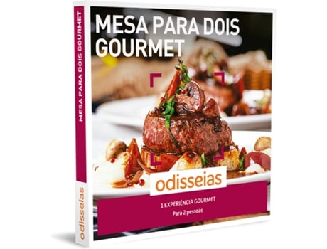 Pack Presente Odisseias - Mesa para Dois Gourmet| Experiência gourmet para 2 pessoas