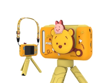 Máquina Fotográfica Compacta para Crianças Câmera de Desenho Animado de 3,5 Pol.32 Gb Amarelo