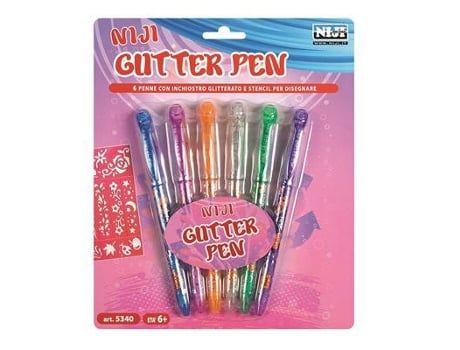 NIJI 5340 Gel Pen Caneta Gel com Tampa Multicolor 6 Peças