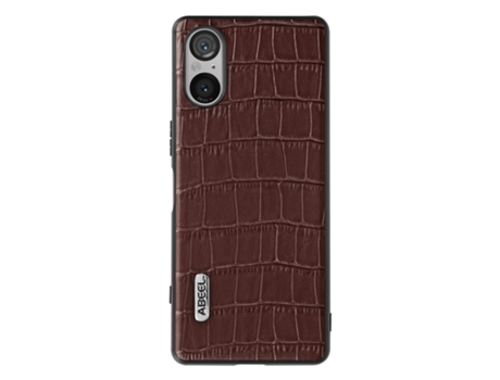 Capa para Samsung, Sony Galaxy Z Fold 2, Xperia 5, Galaxy Z Fold 2 ABEEL Pele Rígida Castanho