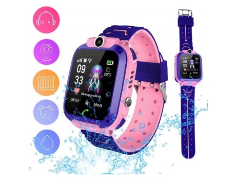 Smartwatch Infantil Rosa Smartwatch Infantil Touch Controle Remoto Sos Chamada Rastreador de Pulso Antiperda Rede 2G IFCOW