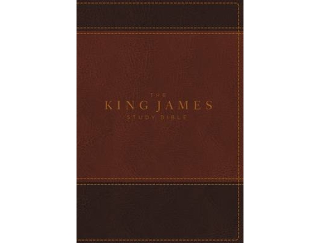 Livro kjv, the king james study bible, leathersoft, brown, red letter, full-color edition de thomas nelson (inglês)