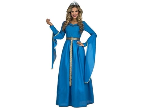 Fato de Mulher  Princesa Medieval Azul (Tam: M-L)