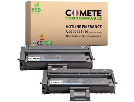 407254 Sp200 2 Toner 407254 Compatível com Ricoh Sp200 Sp201 Sp203 Sp204 Sp210 Sp211 Sp212 Sp213 Sp220 2 Preto COMETE CONSOMMABLE