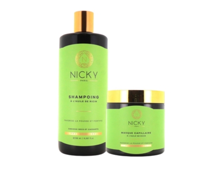 Muito Shampoo e Máscara com Óleo de Rícino NICKY PARIS