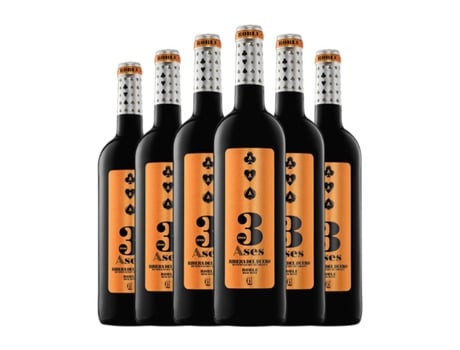 Vinho 3 ASES Tempranillo Ribera del Duero Carvalho (0.75 L - 6 Unidades)