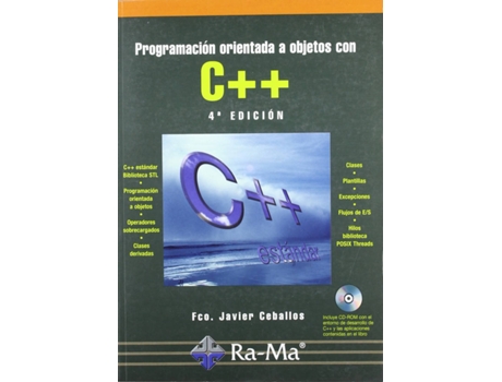 Livro Progr.Orientada Objetos C++ (4ª Ed.) (+Cd) de Fco.Javier Ceballos (Espanhol)