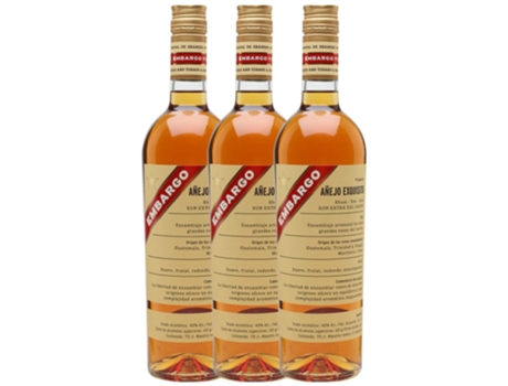 Rum LES BIENHEUREUX Les Bienheureux Embargo Exquisito Añejo Extra (0.7 L - 3 unidades)