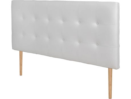 Cabeceira de Cama DHOME Acolchoado (Branco - Tecido e Polipele - 150 x 8 x 115 cm)