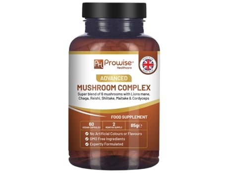 Suplemento Alimentar PROWISE HEALTHCARE  Advanced Mushroom Complex Vegan (60 cápsulas)