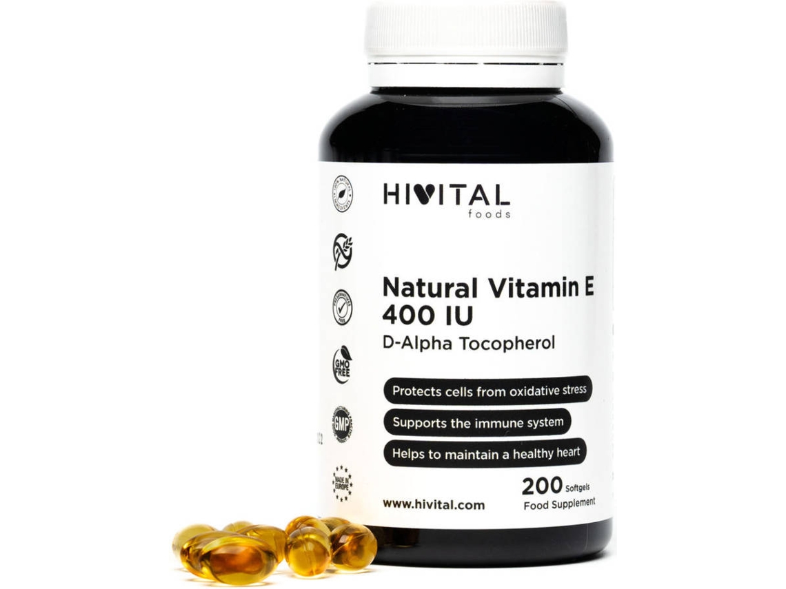 Suplemento Alimentar Hivital Vitamina E Natural 200 Cápsulas Wortenpt 4260