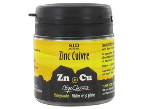 S.I.D NUTRITION Oligoclassics Zinc Cobre 30 Cápsulas