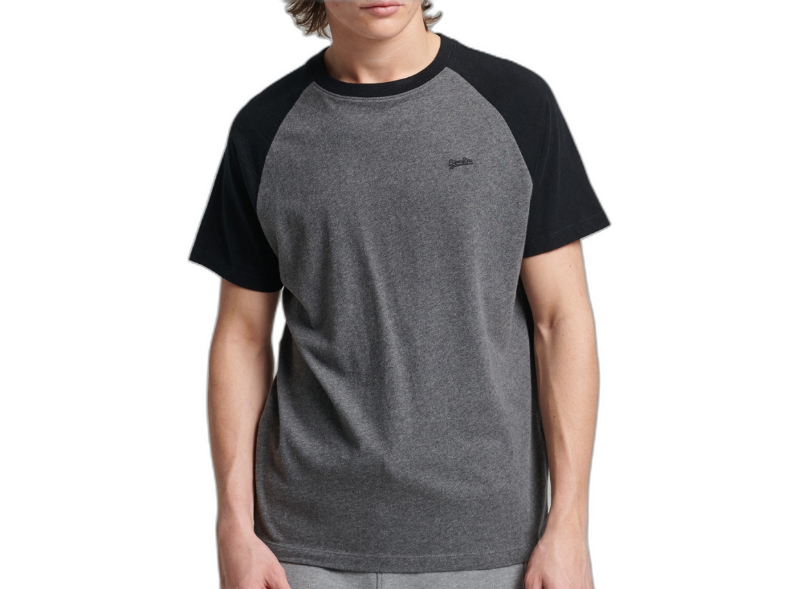 T-shirt para Homem SUPERDRY (M - Algodão - Cinzento)