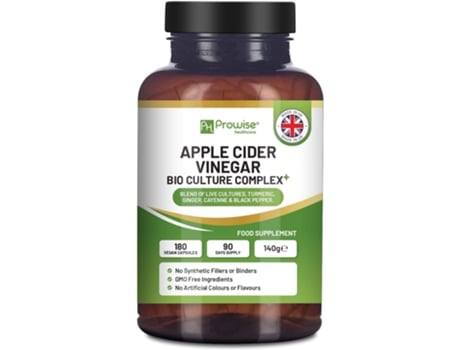 Suplemento Alimentar PROWISE HEALTCARE Vinagre De Maçã Com Bio Cultures Complex 1300Mg (180 Cápsulas)