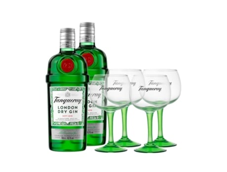 Pack 2 Botellas Tanqueray 4 Copos TANQUERAY GORDON'S & CO