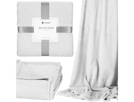 Cobertor SPRINGOS Luxurious Blanket Fofinho Cinzento Claro