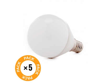 Pack 5 Bombillas Led E14 7W 520Lm 6000ºk 30.000H [Ho-C37-E14-7W-Rc-Cw-Pk5-Ap]