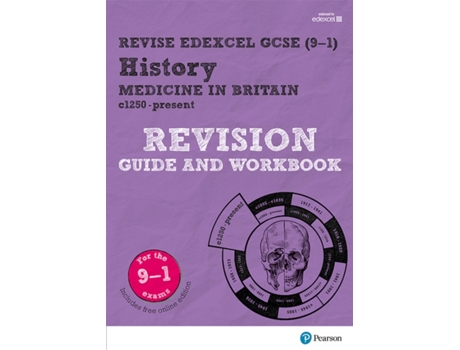 Livro pearson revise edexcel gcse (9-1) history medicine in britain revision guide and workbook + app de kirsty taylor (inglês)