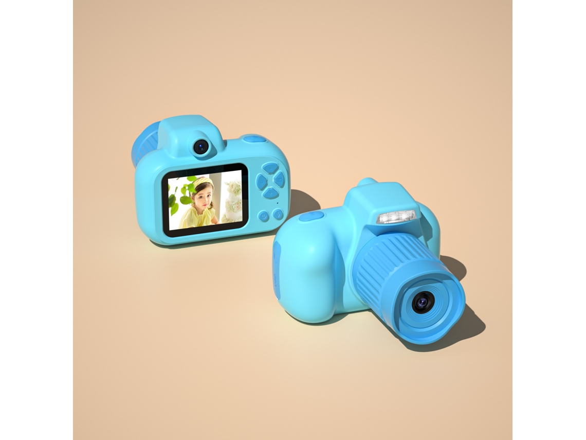 Máquina Fotográfica Compacta para Crianças 1080P Azul