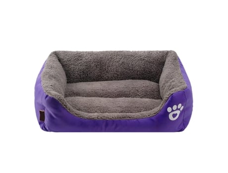 Cama para Cães Lavável Retangular com Base Antiderrapante Roxo NEVEANCE