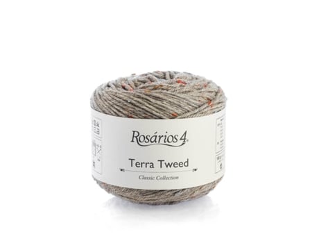 Fio de La ROSARIOS 4 Terra Tweed 100G Cinza 01