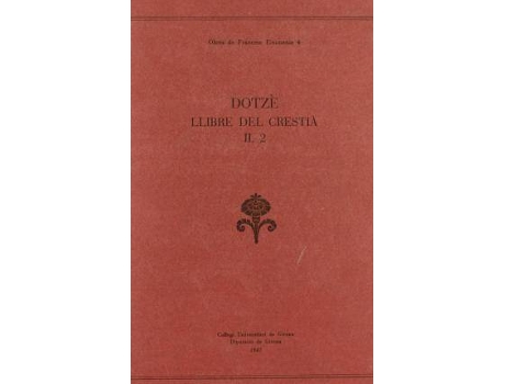 Livro Dotze del crestia I I, n. 1 de Literary Editor Curt Wittlin (Catalão)