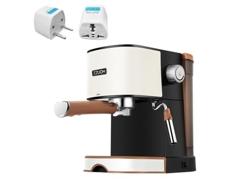 Máquina de Café Expresso Semiautomática, 850 W, 20 Barras, Tanque 1L para Casa e Escritório - Castanho QINGQUE