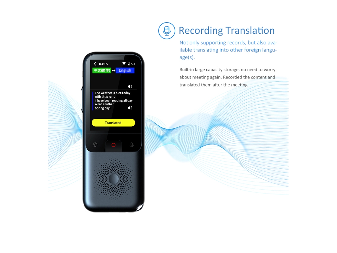 Tradutor de voz offline T10, inteligente, portátil, 137 idiomas, tempo  real, Internet, inter-tradução automática - AliExpress