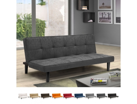 Sofá-cama de design em tecido 2 lugares para casa e escritório Giada |  Worten.pt