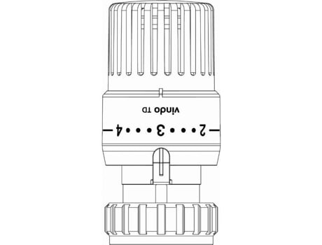 Termostato Vindo Th OVENTROP 7-28 C 0 * 1-5 Bulbo Líquido Modelo Branco 1013076