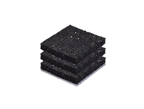 Suporte de Telha de Borracha 100X100X15Mm Por 90 Peças STOCKZ