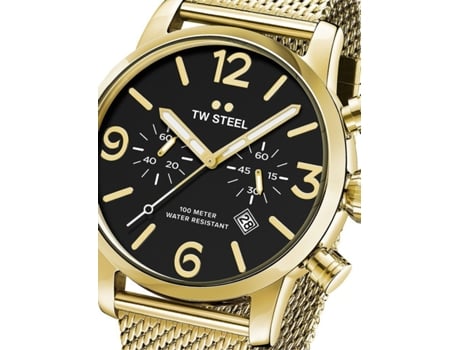 Relógio masculino ouro aço inoxidável cronógrafo Maverick Mb24 TW-STEEL