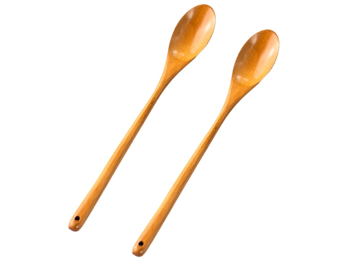 Peças Colher De Pau Com Cabo Longo Colher De Pau De 28 Cm De Comprimento  Colher De Sopa De Pau Para Cozinhar E Mexer ZMDECQNA | Worten.pt